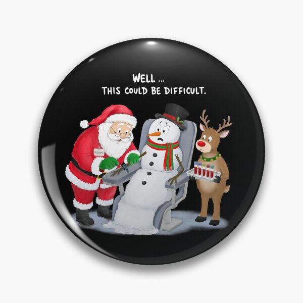Item preview, Funny Santa Drawing Blood from a Snowman Phlebotomists designed and sold by daphsam.