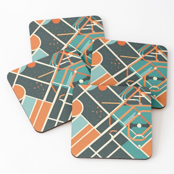 Item preview, Mid Century Modern Geometric Retro Grid Pattern designed and sold by Dabis26.