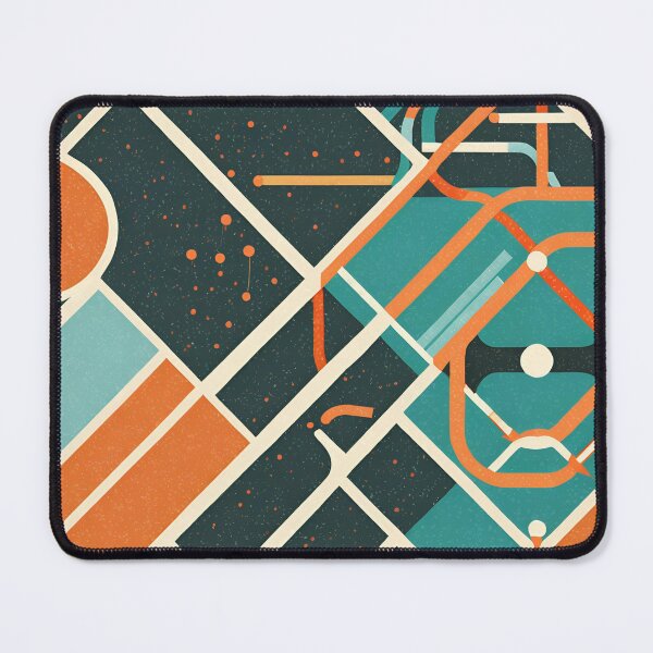 Item preview, Mid Century Modern Geometric Retro Grid Pattern designed and sold by Dabis26.