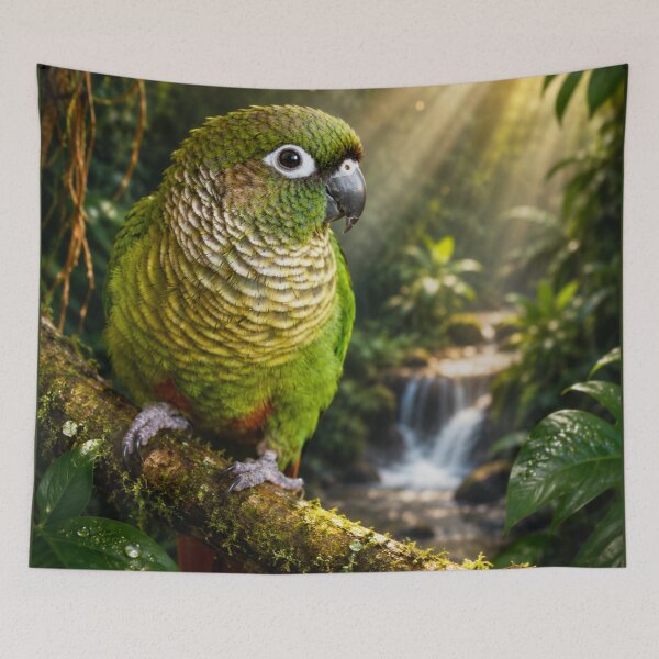 Item preview, Rainforest Conure – Tropical Parrot in Golden Sunlight designed and sold by Kimberly Palmer.