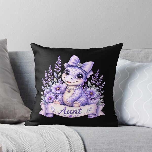 Item preview, Aunt Dinosaur Shirt, Purple Family Dinosaur Gift, Cute Watercolor Dino Art Classic T-Shirt  designed and sold by podlook.