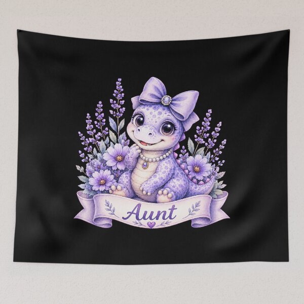 Item preview, Aunt Dinosaur Shirt, Purple Family Dinosaur Gift, Cute Watercolor Dino Art Classic T-Shirt  designed and sold by podlook.