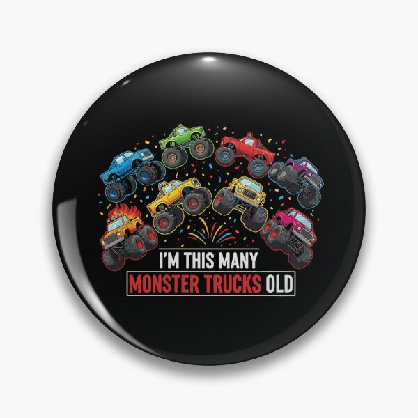 Item preview, I'm This Many Monster Trucks Old 8th Birthday Kids Monster Truck Fan designed and sold by PopStars1993.