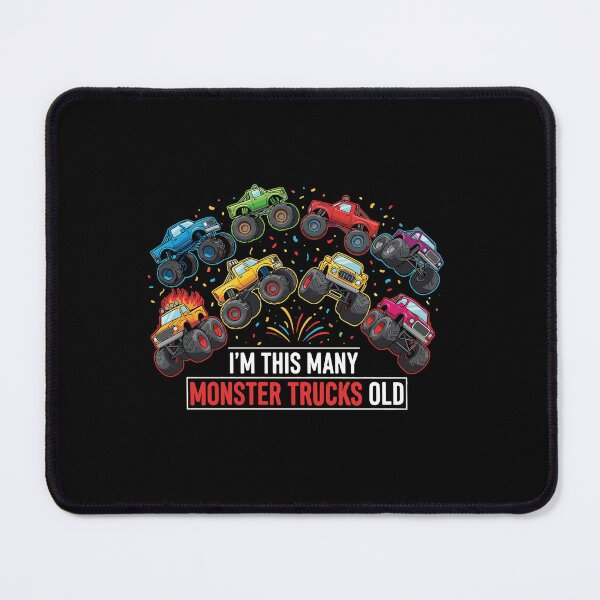 Item preview, I'm This Many Monster Trucks Old 8th Birthday Kids Monster Truck Fan designed and sold by PopStars1993.