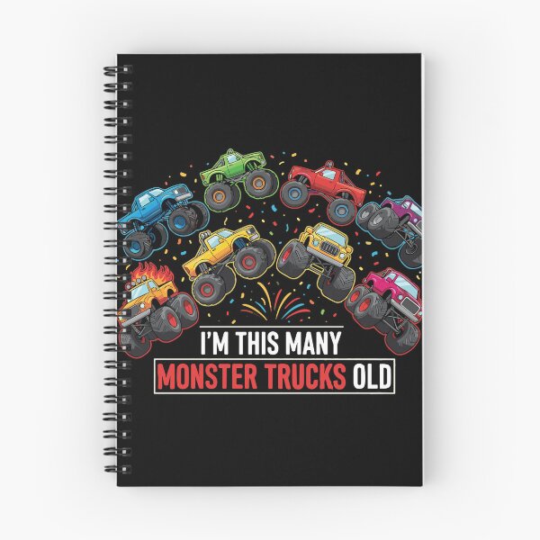 Item preview, I'm This Many Monster Trucks Old 8th Birthday Kids Monster Truck Fan designed and sold by PopStars1993.
