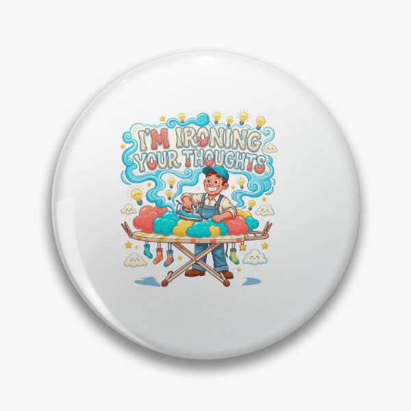 Item preview, I'm Ironing Your Thoughts Funny Surreal Sticker designed and sold by Imaginarium of Chaos falcon88 .