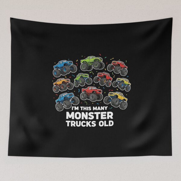 Item preview, I'm This Many Monster Trucks Old 10th Birthday Boy Monster Truck Lover designed and sold by PopStars1993.