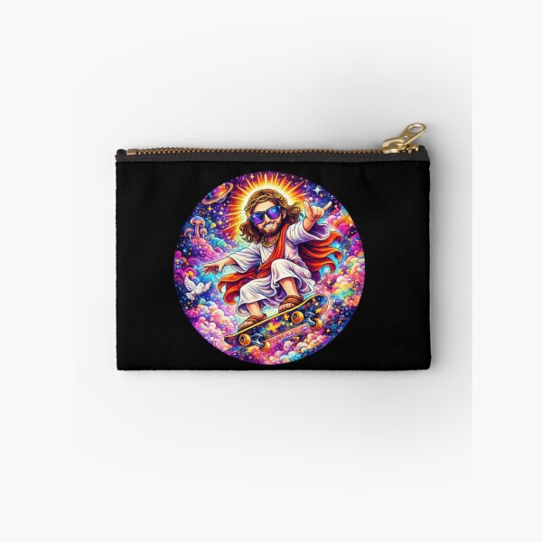 Item preview, Jesus Skateboarding - Funny Christian Skateboarding Humor Sarcastic Jesus Skating Longboard designed and sold by Sloyar.