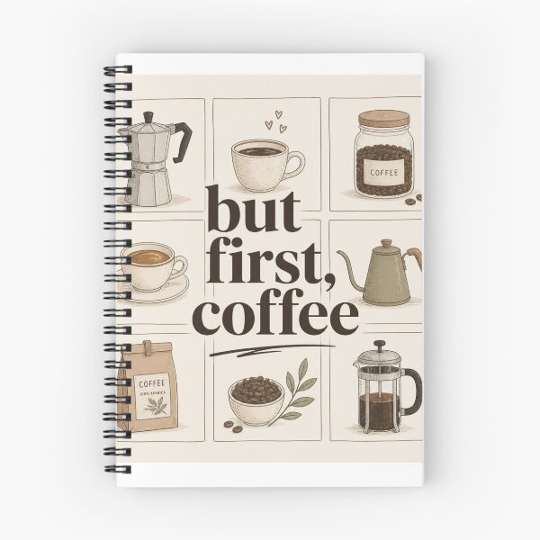 Item preview, But First, Coffee | Minimal Vintage Café Grid Design designed and sold by Aspecthub.
