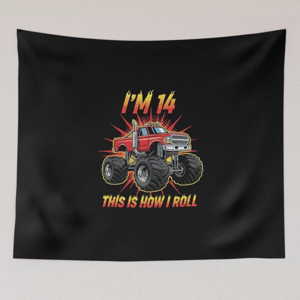 Item preview, I'm 14 This Is How I Roll Monster Truck Birthday Teenager designed and sold by PopStars1993.