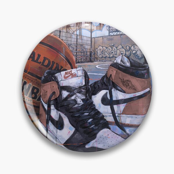 Item preview, Jordan1 rust pink sneaker basketball art designed and sold by GalleryKauffeld.