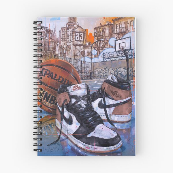 Item preview, Jordan1 rust pink sneaker basketball art designed and sold by GalleryKauffeld.