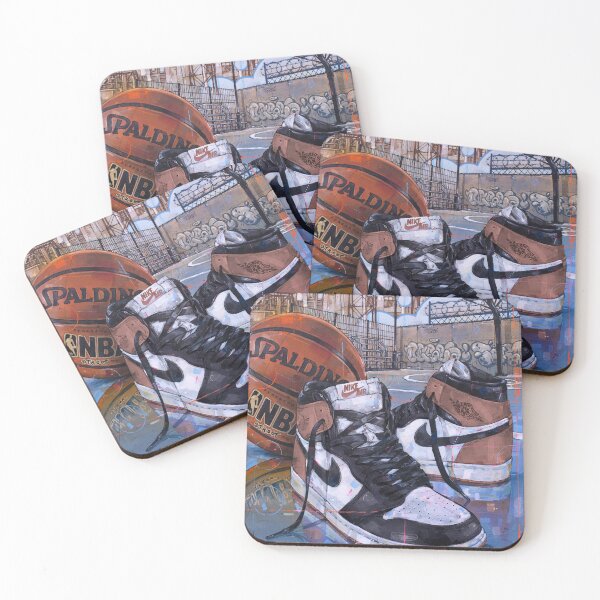 Item preview, Jordan1 rust pink sneaker basketball art designed and sold by GalleryKauffeld.