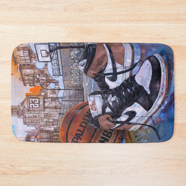 Item preview, Jordan1 rust pink sneaker basketball art designed and sold by GalleryKauffeld.
