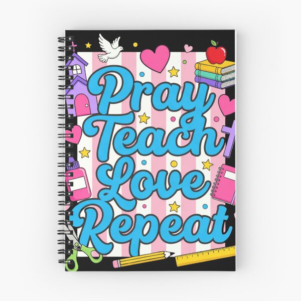 Item preview, Pray Teach Love Repeat Retro Groovy Christian Teacher designed and sold by haitrieuic96.