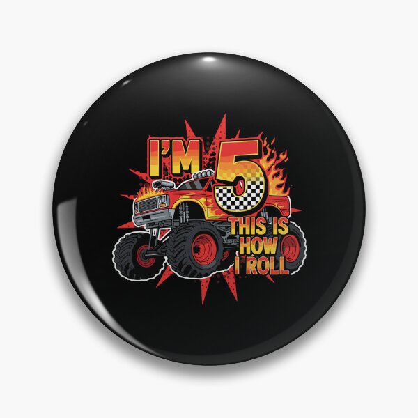 Item preview, I'm 5 This Is How I Roll Monster Truck Fifth Birthday Boy designed and sold by PopStars1993.