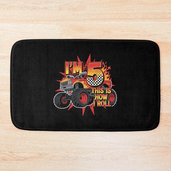 Item preview, I'm 5 This Is How I Roll Monster Truck Fifth Birthday Boy designed and sold by PopStars1993.