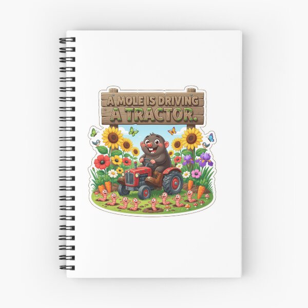 Item preview, A Mole Is Driving A Tractor Funny Farm Sticker designed and sold by Imaginarium of Chaos falcon88 .