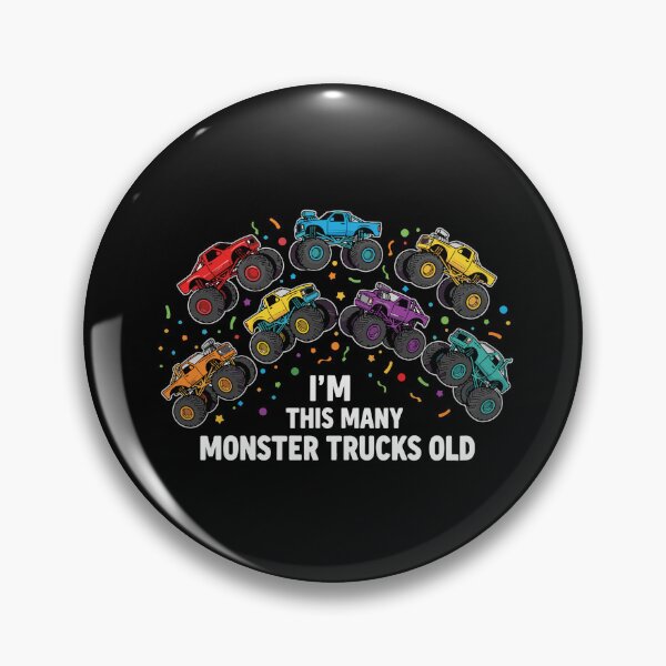Item preview, I'm This Many Monster Trucks Old Eight Birthday Monster Truck Kids designed and sold by PopStars1993.