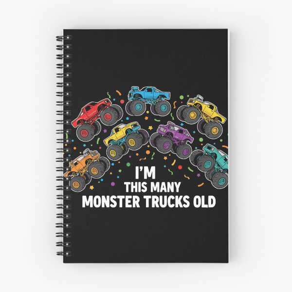 Item preview, I'm This Many Monster Trucks Old Eight Birthday Monster Truck Kids designed and sold by PopStars1993.
