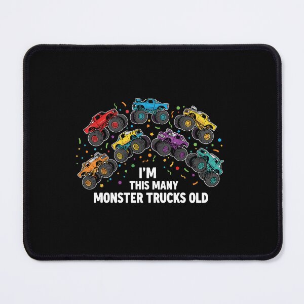 Item preview, I'm This Many Monster Trucks Old Eight Birthday Monster Truck Kids designed and sold by PopStars1993.