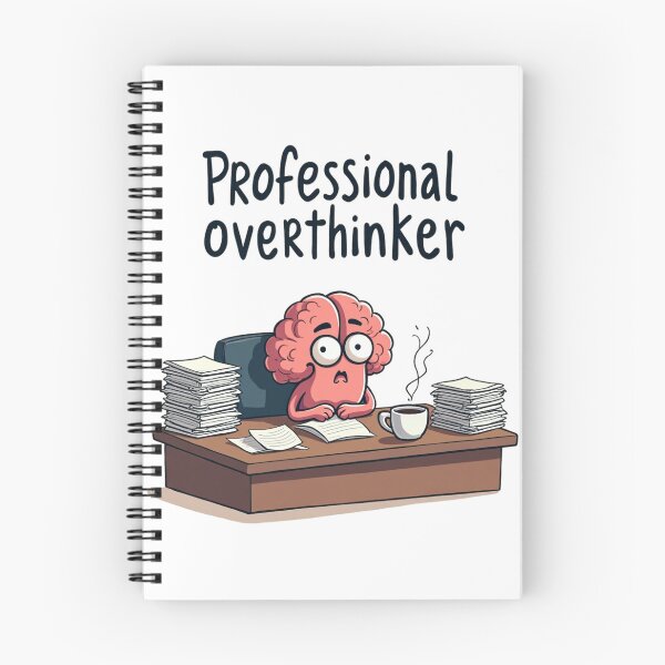 Item preview, Professional Overthinker T-Shirt | Funny Brain Cartoon Office Humor Gift for Her Him | Relatable Mental Health Tee | Anxiety Awareness Shirt designed and sold by WonderWaresGifts.