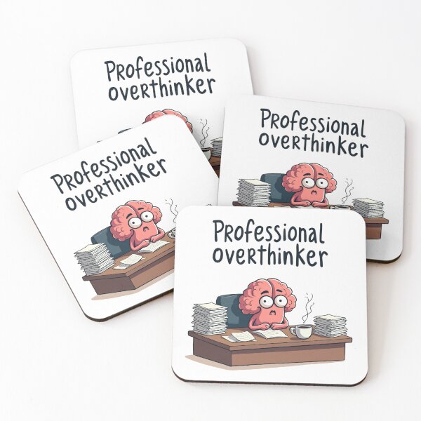 Item preview, Professional Overthinker T-Shirt | Funny Brain Cartoon Office Humor Gift for Her Him | Relatable Mental Health Tee | Anxiety Awareness Shirt designed and sold by WonderWaresGifts.