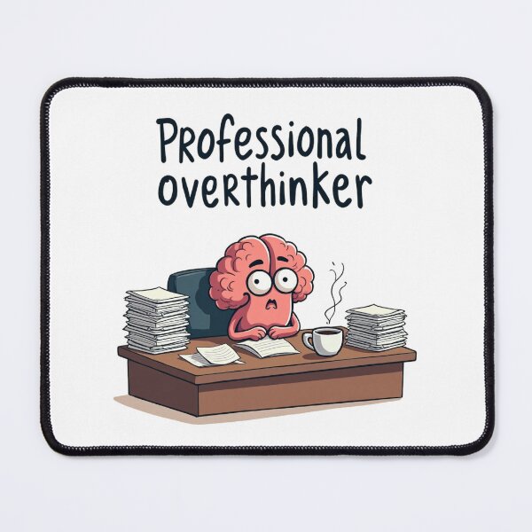 Item preview, Professional Overthinker T-Shirt | Funny Brain Cartoon Office Humor Gift for Her Him | Relatable Mental Health Tee | Anxiety Awareness Shirt designed and sold by WonderWaresGifts.