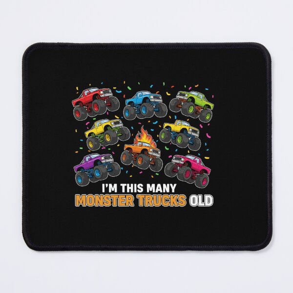 Item preview, I'm This Many Monster Trucks Old Birthday Kids Eight Years Old Boy Girl Celebration designed and sold by PopStars1993.