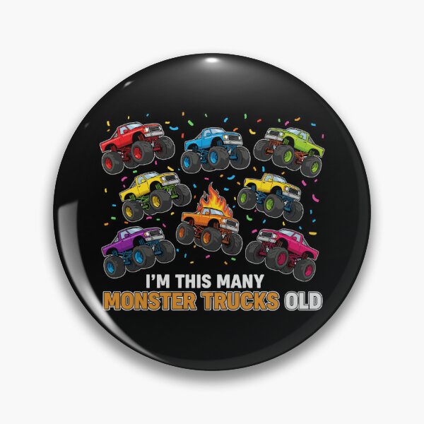 Item preview, I'm This Many Monster Trucks Old Birthday Kids Eight Years Old Boy Girl Celebration designed and sold by PopStars1993.
