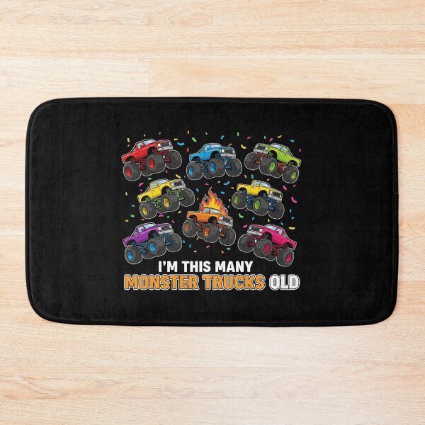 Item preview, I'm This Many Monster Trucks Old Birthday Kids Eight Years Old Boy Girl Celebration designed and sold by PopStars1993.