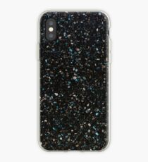 Türkis-opaker schwarzer Terrazzo iPhone-Hülle & Cover