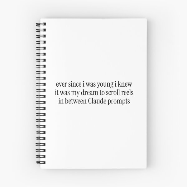 Item preview, Scroll Reels Between Claude Prompts Quote designed and sold by Duo Dang Studio.