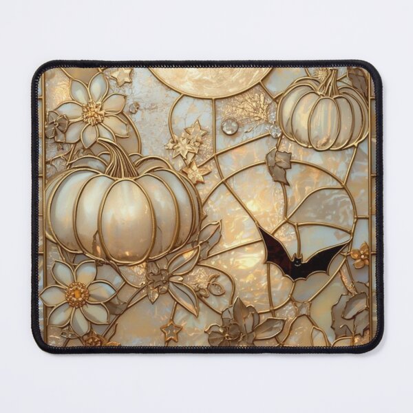 Item preview, Halloween bats, pumpkins, and golden cobwebs designed and sold by BriSher.
