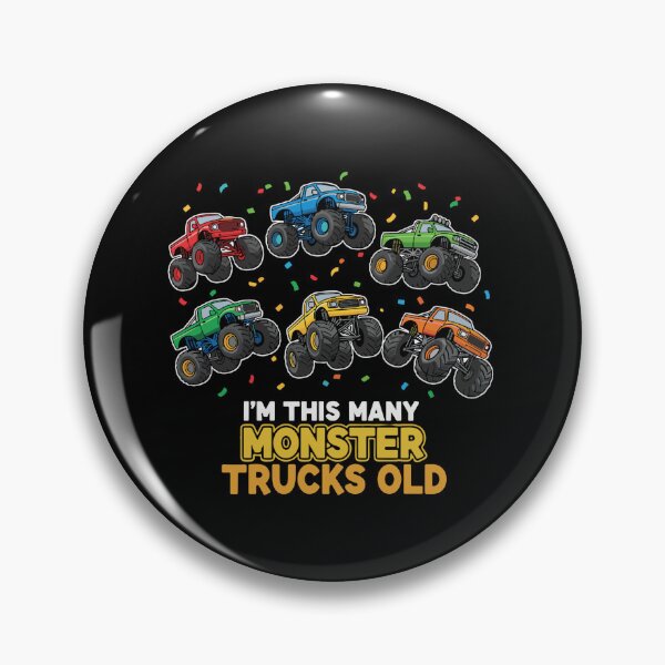 Item preview, I'm This Many Monster Trucks Old Six Year Old Birthday Monster Truck Fan designed and sold by PopStars1993.