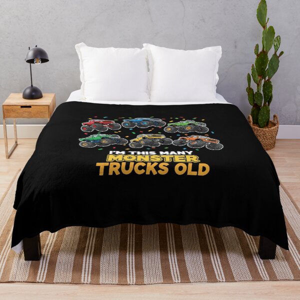 Item preview, I'm This Many Monster Trucks Old Six Year Old Birthday Monster Truck Fan designed and sold by PopStars1993.