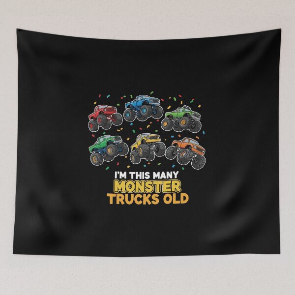 Item preview, I'm This Many Monster Trucks Old Six Year Old Birthday Monster Truck Fan designed and sold by PopStars1993.