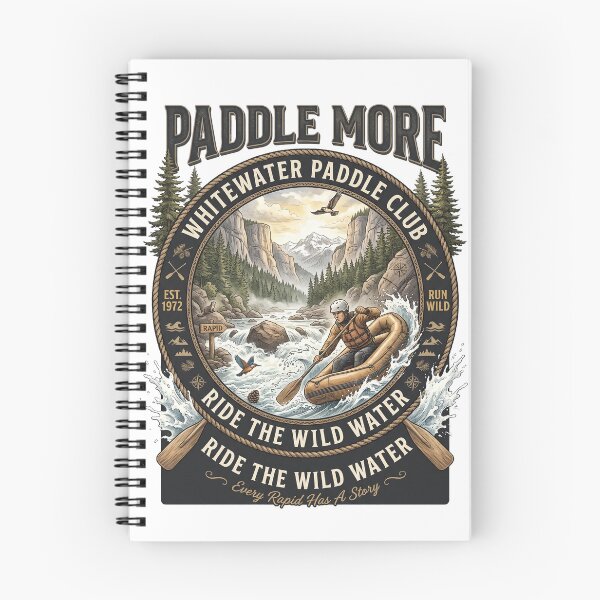 Item preview, Paddle More - Whitewater Paddle Club Vintage Rafting Adventure designed and sold by Tiffany Roy.