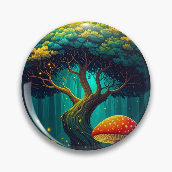 Item preview, Golden Canopy Tree of Life with Glowing Mushrooms designed and sold by dougkeder.