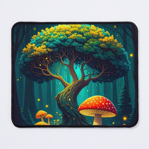 Item preview, Golden Canopy Tree of Life with Glowing Mushrooms designed and sold by dougkeder.