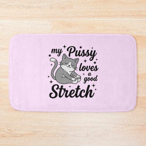 Item preview, Funny Stretching Cat Pussy Cat Yoga Design Sarcastic Quote designed and sold by HamadaArtivio1.