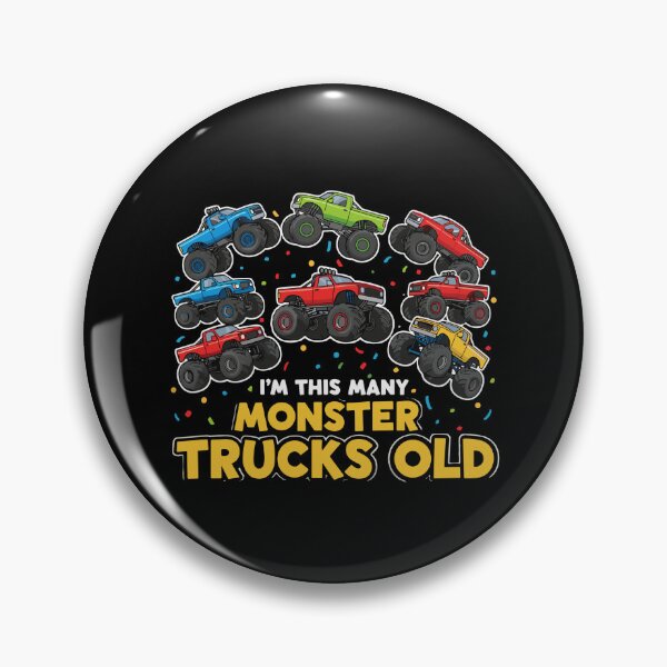 Item preview, I'm This Many Monster Trucks Old Birthday Monster Truck Fan Child designed and sold by PopStars1993.