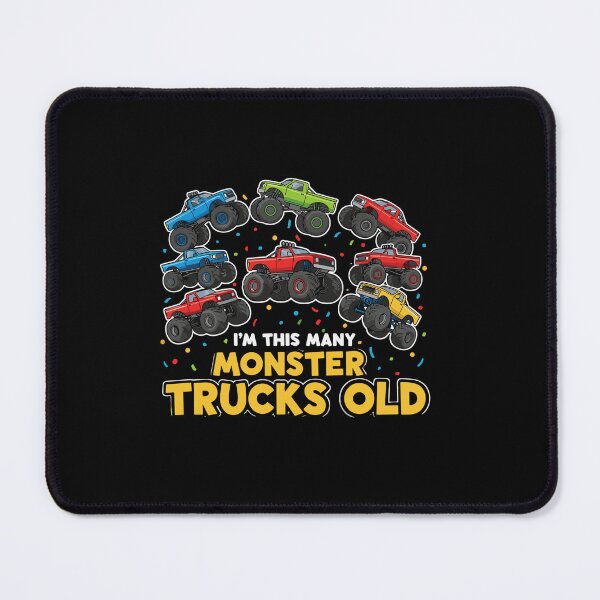 Item preview, I'm This Many Monster Trucks Old Birthday Monster Truck Fan Child designed and sold by PopStars1993.