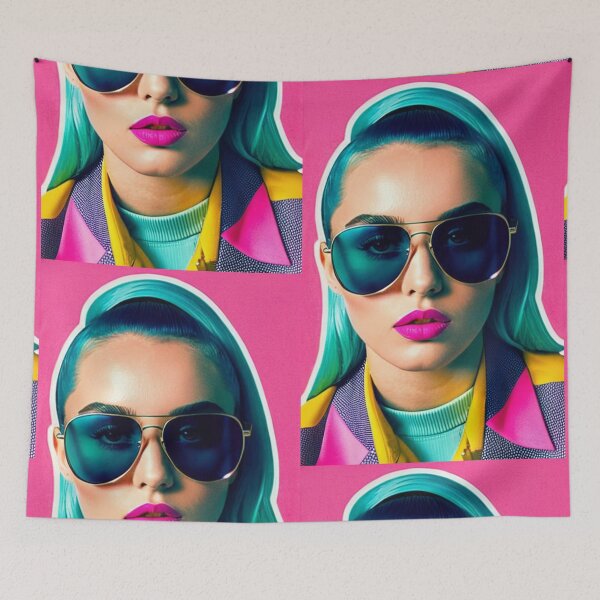 Item preview, Art - Pop Art Portrait, Synthwave and Cyberpunk Aesthetic designed and sold by Beat-It.