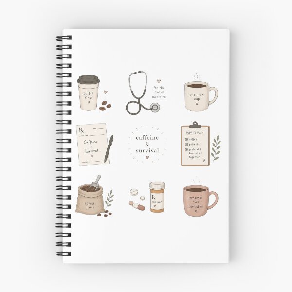 Item preview, Caffeine & Survival | Med Student Aesthetic Coffee Design designed and sold by Aspecthub.