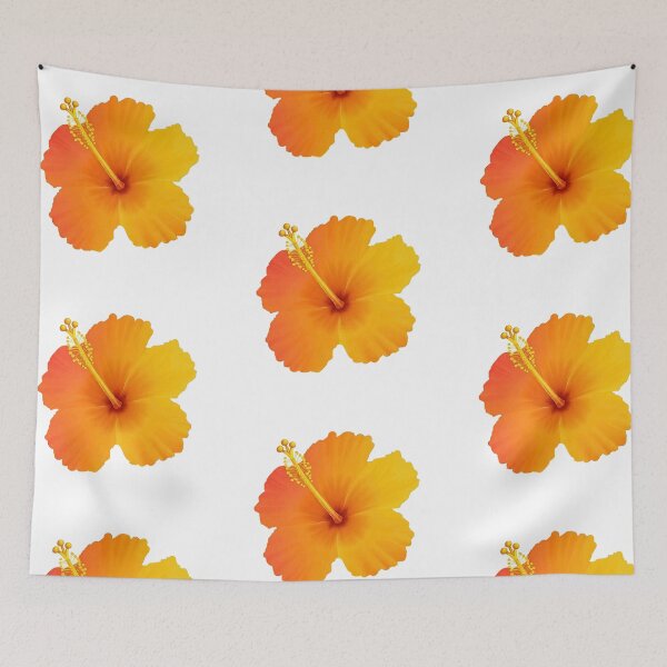 Item preview, Vibrant Orange and Yellow Hibiscus Flower designed and sold by TreasurNTemplat.