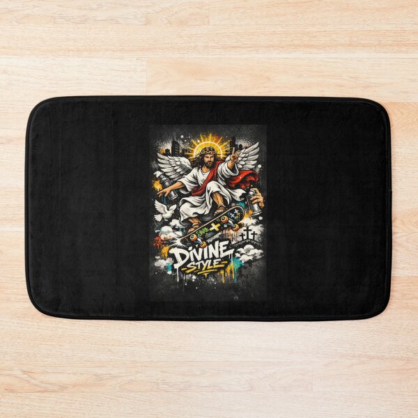 Item preview, Jesus Skateboarding - Funny Christian Skateboarding Humor Sarcastic Jesus Skating Longboard designed and sold by Sloyar.