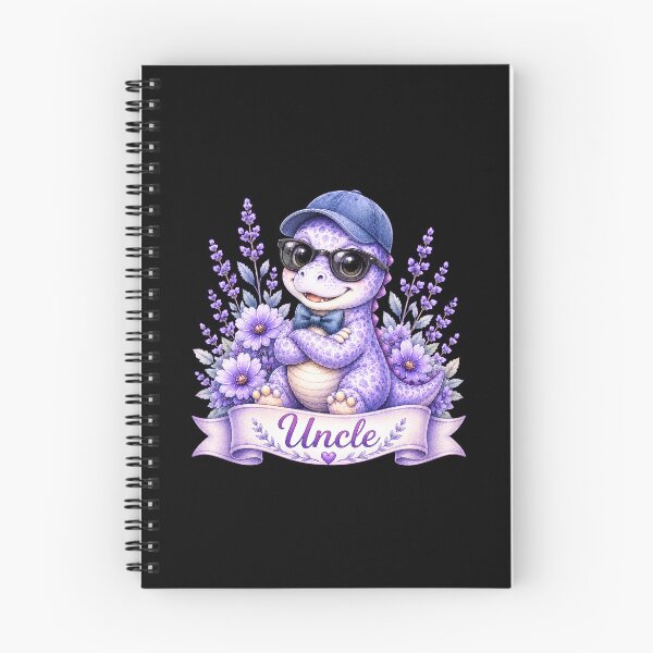 Item preview, Cute Purple Dinosaur Uncle Shirt, Watercolor Family Dinosaur, Kawaii Lavender Dino Gift designed and sold by podlook.