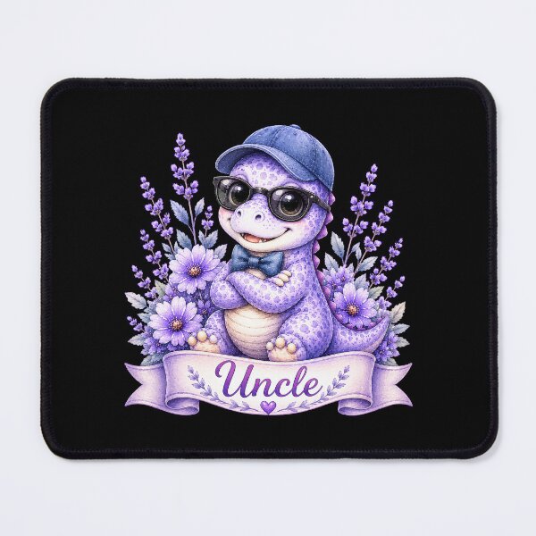 Item preview, Cute Purple Dinosaur Uncle Shirt, Watercolor Family Dinosaur, Kawaii Lavender Dino Gift designed and sold by podlook.