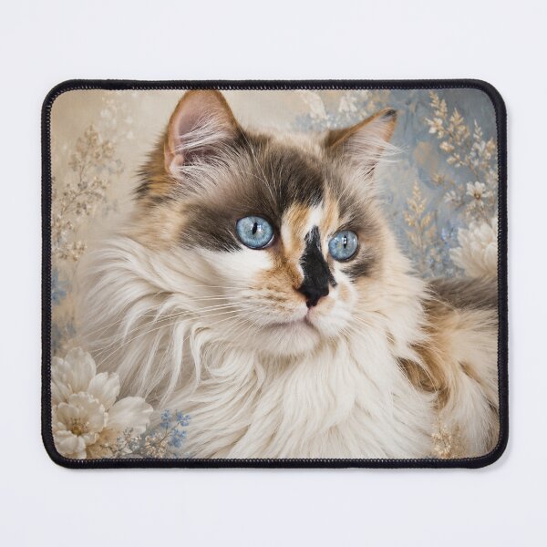 Item preview, Blue-Eyed Floral Cat | Dreamy Fine Art Feline Portrait designed and sold by Kimberly Palmer.